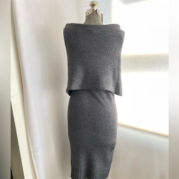 Pink Tartan wool blend sweater dress w/angora trim - Picture 7 of 13